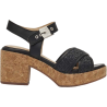 DARCY (F) Raffia + Leather Black