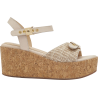 HOPE (F) Raffia + Leather Tris Off white