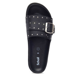 JOYCE (F) Leather + Studs Black