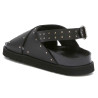 DALIA (F) Leather + Studs Black