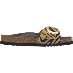 KATHLEEN (F) Printed Leather Zebra Beige/Black