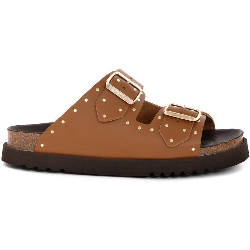 BEATRIZ (F) Leather+Studs Cognac