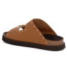 BEATRIZ (F) Leather+Studs Cognac