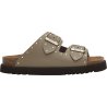 BEATRIZ (F) Leather+Studs Taupe