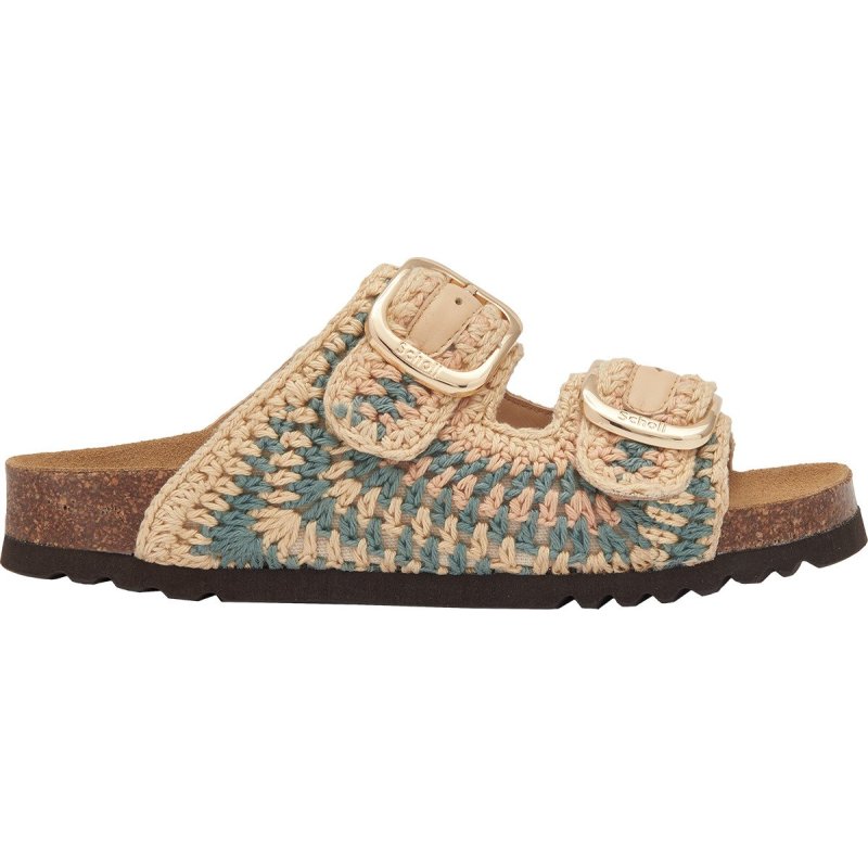 NOELLE (F) Crochet Light Yellow/Petrol/Nude
