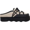 LINDSAY (F) Suede + Leather Black/Off White