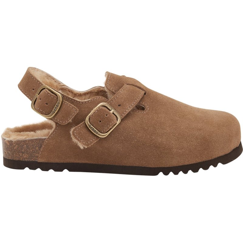 FAE BACKSTRAP (F) Suede / Sheepskin Taupe