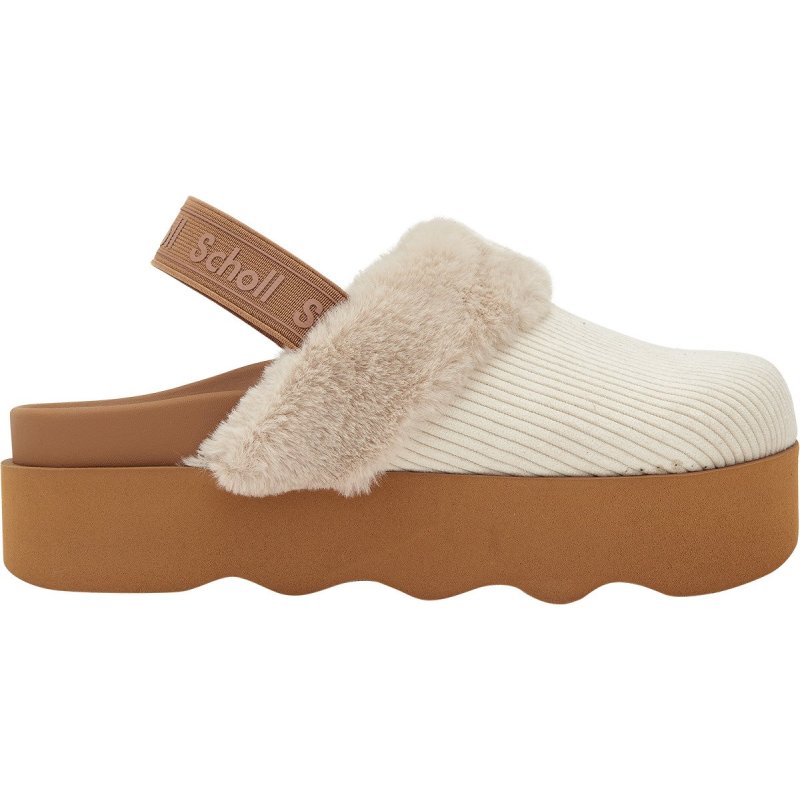 CAREY (F) Corduroy + Synthetic Fur Off white