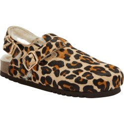 FAE BACKSTRAP (F) Pony Leather / Sheepskin Leopard
