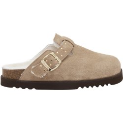 BENNY (F) Suede / Sheepskin Dark Beige