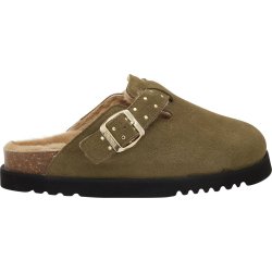 BENNY (F) Suede / Sheepskin Khaki