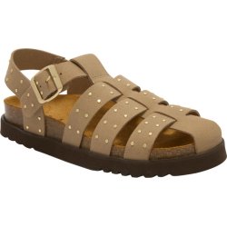 PACK 9 BEATRIZ FISHERMAN (F) CUIR SUEDE DARK BEIGE