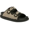 PACK 9 NOELLE CHUNKY (F) TEXTILE RAPHIA WHITE/BLACK