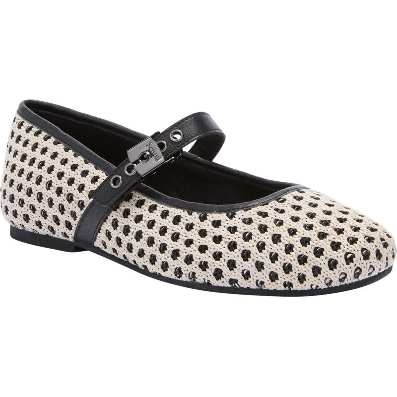 PACK 9 JENNIFER (F) TEXTILE RAPHIA WHITE/BLACK