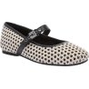 PACK 9 JENNIFER (F) TEXTILE RAPHIA WHITE/BLACK