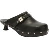 PACK 9 PESCURA CLAIRE CLOG (F) CUIR - PLEINE FLEUR BLACK