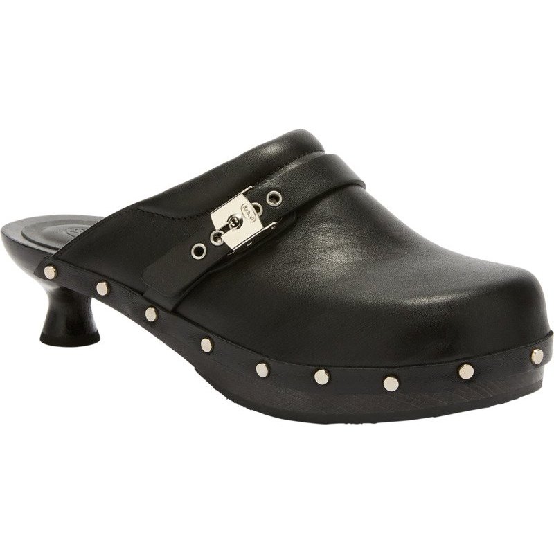 PACK 6 PESCURA CLAIRE CLOG (F) CUIR - PLEINE FLEUR BLACK