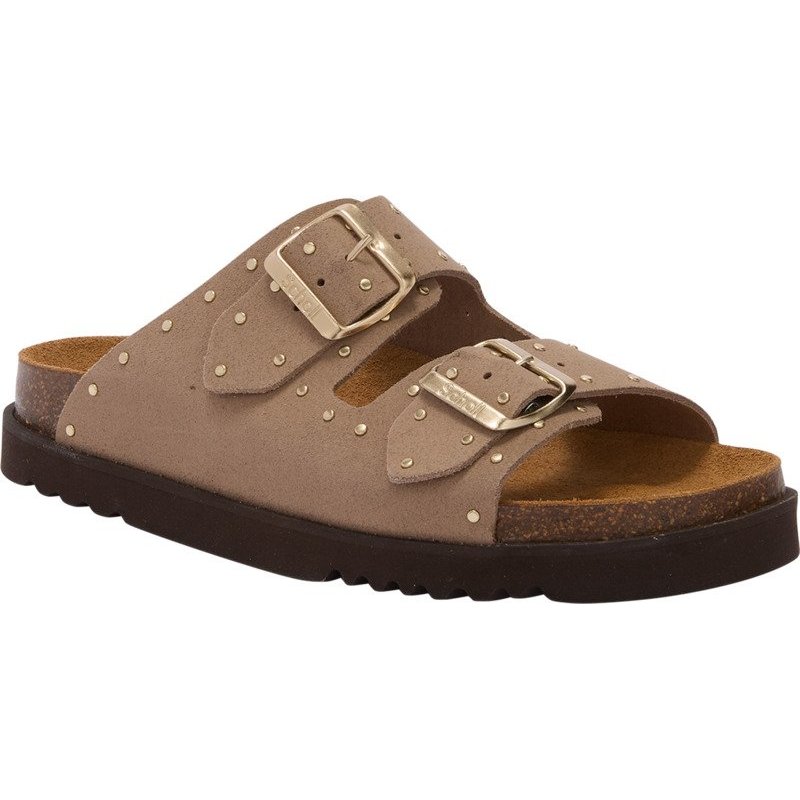 PACK 14 BEATRIZ (F) CUIR SUEDE DARK BEIGE/GOLD