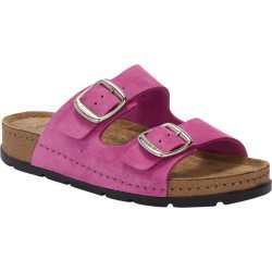 BORA 2 BUCKLES (F) CUIR SUEDE FUCHSIA