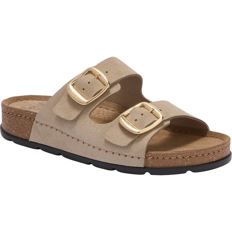 PACK 14 BORA 2 BUCKLES (F) CUIR SUEDE DARK BEIGE