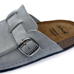 PACK 14 BORA MOCCASIN (F) CUIR SUEDE LIGHT GREY