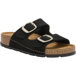 BORA 2 BUCKLES (F) CUIR SUEDE BLACK